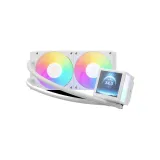 Tản Nhiệt Nước GAMDIAS CHIONE P5-240 WH – AIO 240mm | Màn Hình LCD IPS 3,4 Inch | Màu Trắng